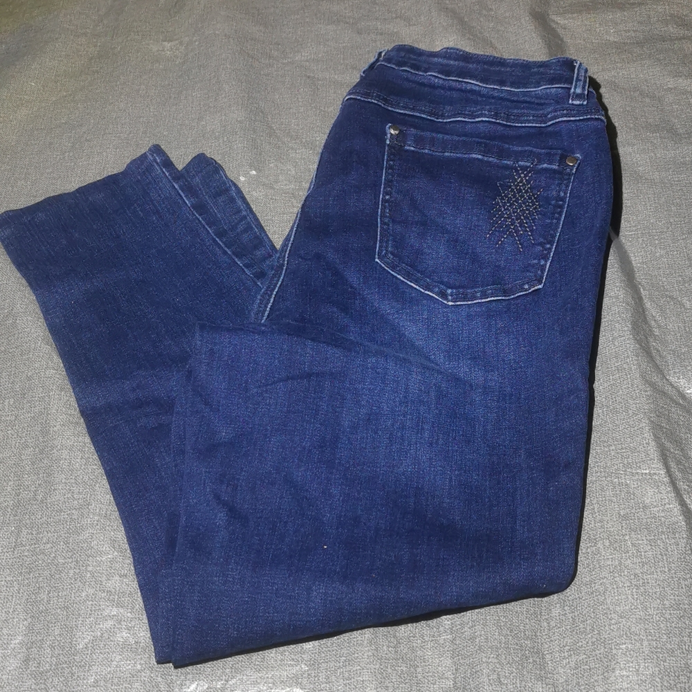 Laura Petites Jeans High Rise Legs Have been shortened Blue Denim Size 10